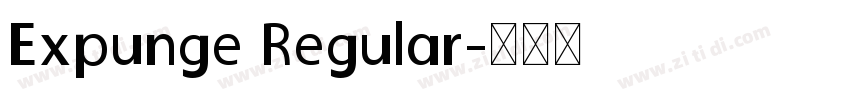 Expunge Regular字体转换